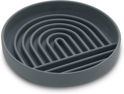 Anti-Slip Slow Feeder Bowl – Anti-Knockover Silicone Food Plate for Cats & Puppies - Paw Care USA