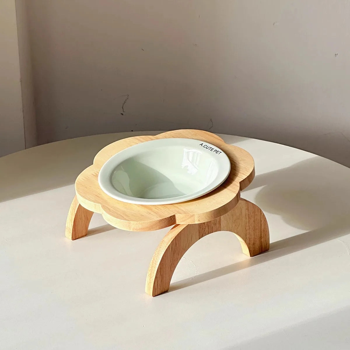 Ceramic Elevated Cat Bowl Anti-Spill & Neck Protection - Paw Care USA