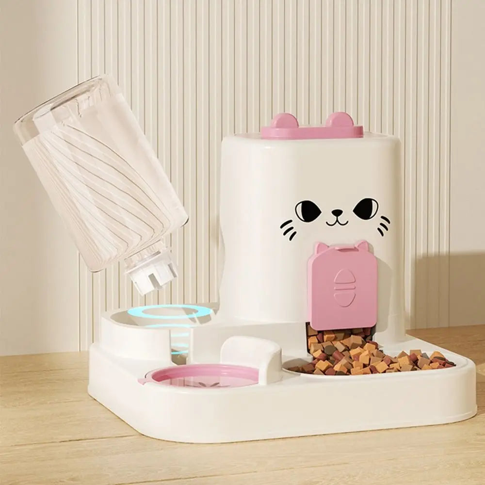 2in 1 Automatic Cat Feeder & Water Fountain  Large Capacity, Leakproof, Detachable Design - Paw Care USA