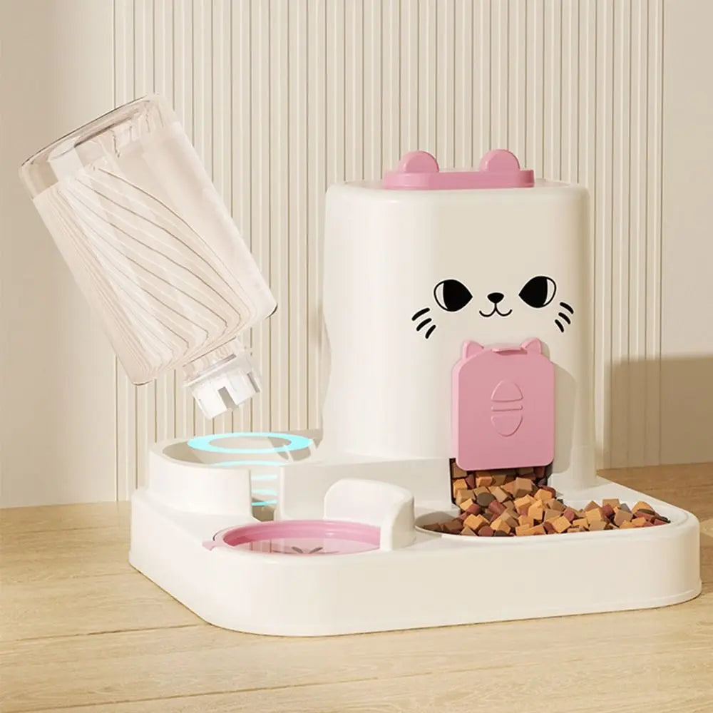 2in 1 Automatic Cat Feeder & Water Fountain  Large Capacity, Leakproof, Detachable Design - Paw Care USA