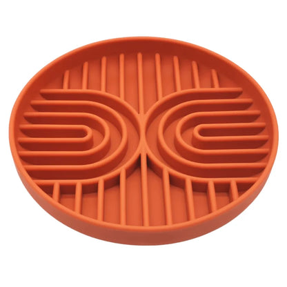 Anti-Slip Slow Feeder Bowl – Anti-Knockover Silicone Food Plate for Cats & Puppies - Paw Care USA