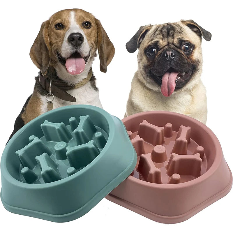 Anti-Choking Slow Feeder Dog Bowl Non-Slip Puzzle Dish for Small & Medium Dogs - Paw Care USA
