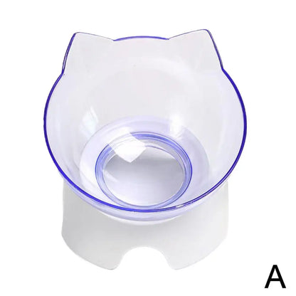 Tilted Cat Bowl Elevated Anti-Choking Feeder with Neck Support - Paw Care USA