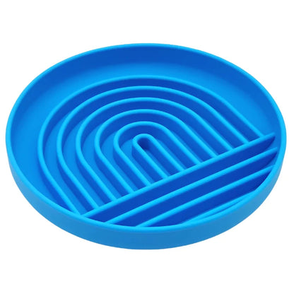 Anti-Slip Slow Feeder Bowl – Anti-Knockover Silicone Food Plate for Cats & Puppies - Paw Care USA
