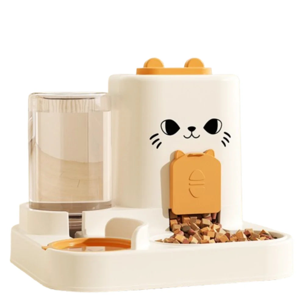 2in 1 Automatic Cat Feeder & Water Fountain  Large Capacity, Leakproof, Detachable Design - Paw Care USA