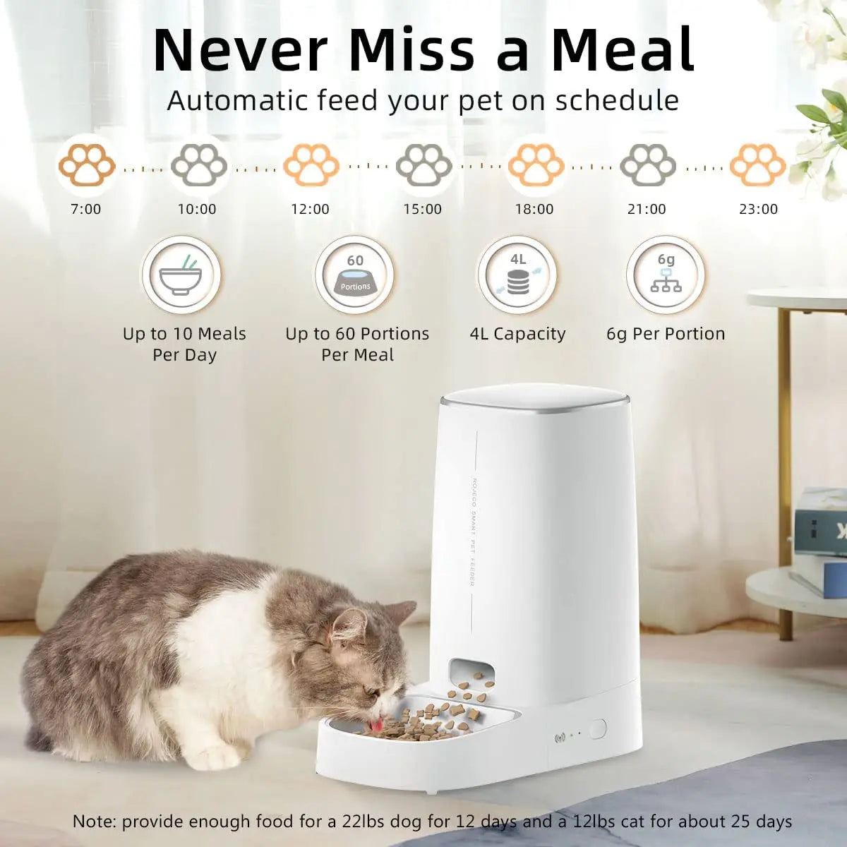 Automatic Dog Cat Feeder Pet Dispenser Remote Control Auto Feeder - Paw Care USA