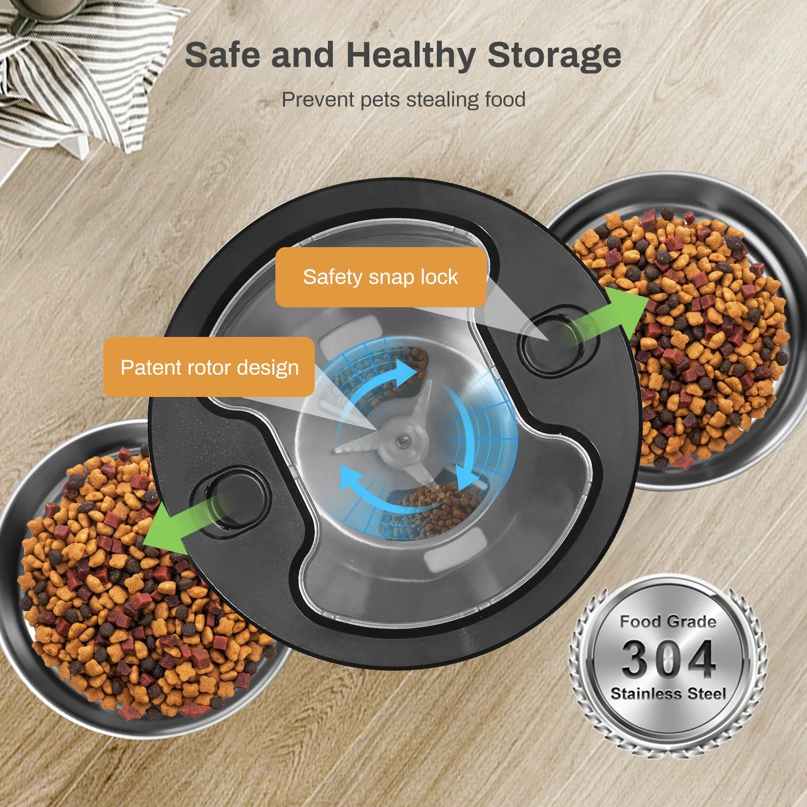 Smart WiFi Automatic Pet Feeder 4.5L Food Dispenser with Dual Stainless Steel Bowls - Paw Care USA