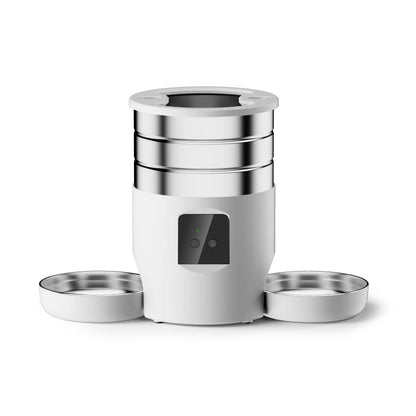 Smart WiFi Automatic Pet Feeder 4.5L Food Dispenser with Dual Stainless Steel Bowls - Paw Care USA